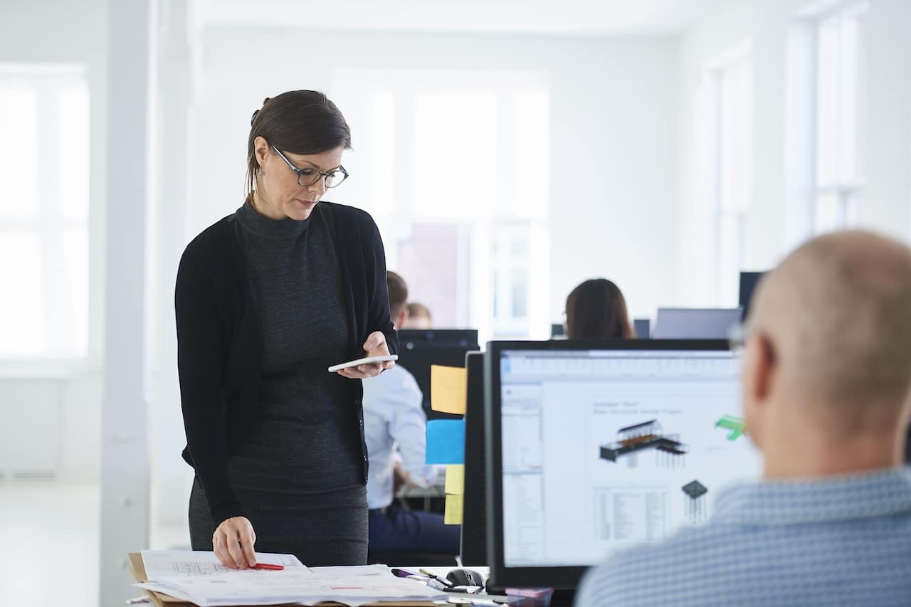 business colleagues getting nonprofit IT support for their organization